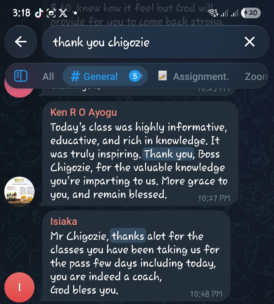 Student feedback